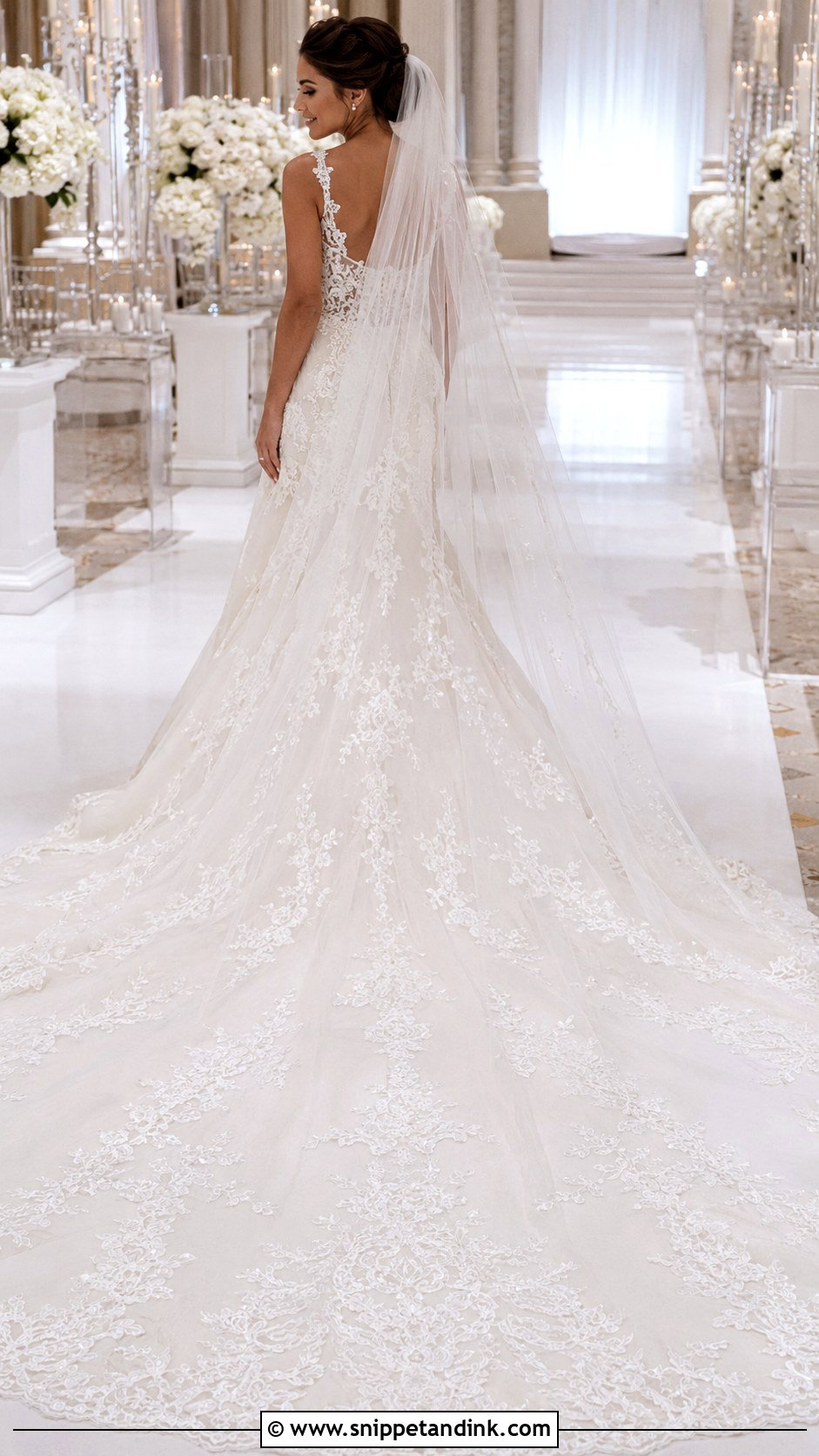 Demetrios Cathedral Train Wedding Dress - Snippet and Ink - 20 Demetrios Wedding Dress Ideas