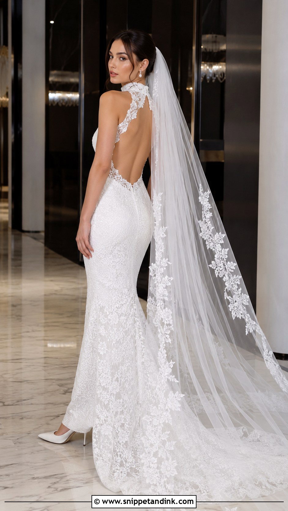 Demetrios High Neck Halter Wedding Dress - Snippet and Ink - 20 Demetrios Wedding Dress Ideas