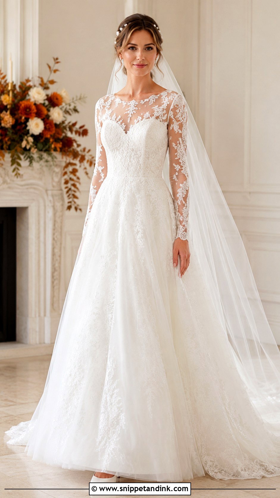 Demetrios Long Sleeve Lace Wedding Dress - Snippet and Ink - 20 Demetrios Wedding Dress Ideas