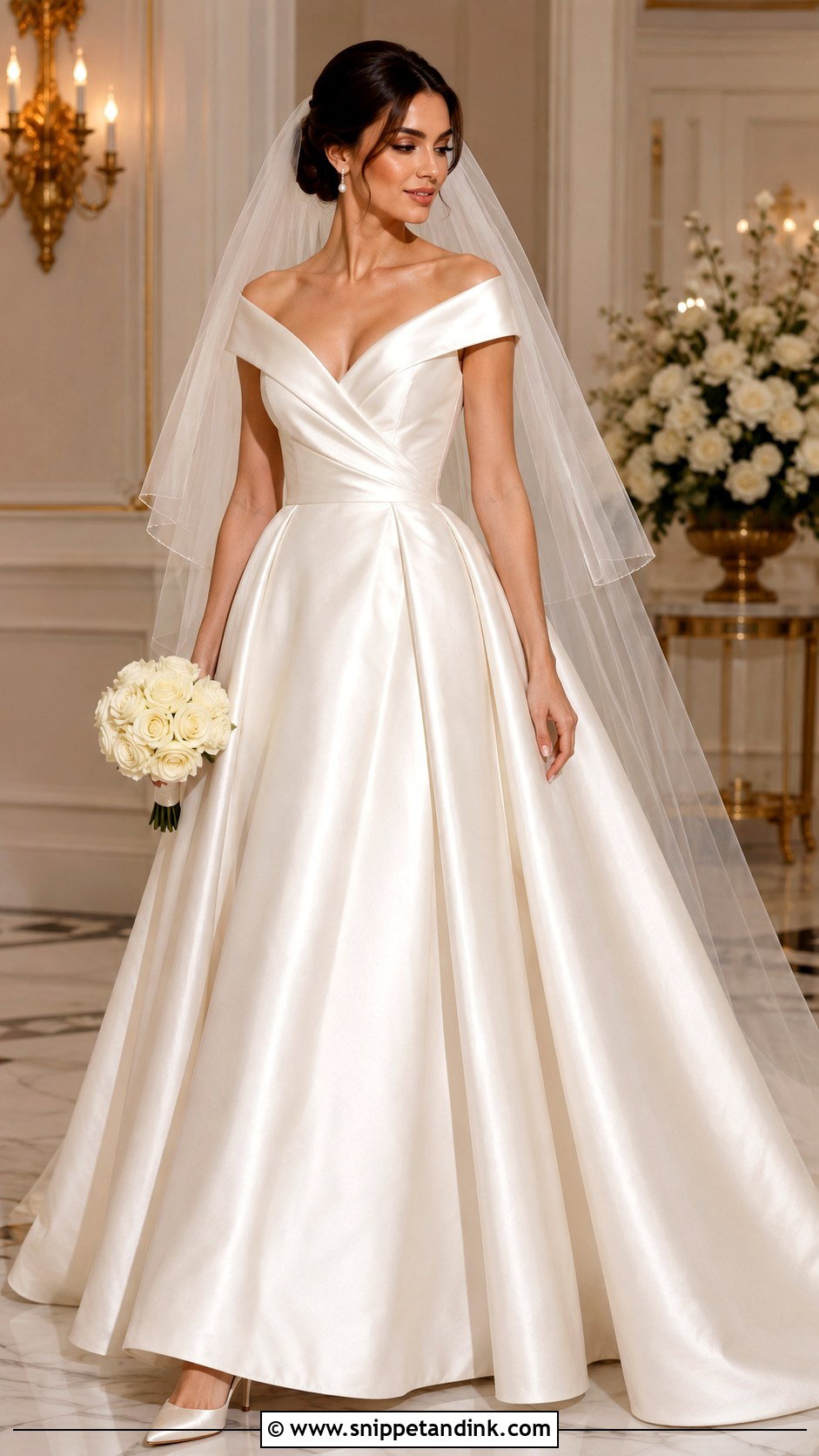 Demetrios Satin Ball Gown Wedding Dress - Snippet and Ink - 20 Demetrios Wedding Dress Ideas