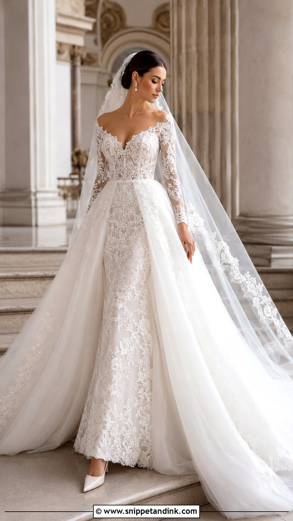 Demetrios Wedding Dress With Detachable Overskirt - Snippet and Ink - 20 Demetrios Wedding Dress Ideas