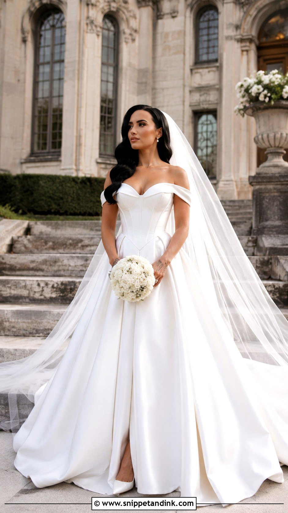 Demi Lovato Basque Waist Wedding Dress - Snippet and Ink - 20 Demi Lovato Wedding Dress Ideas