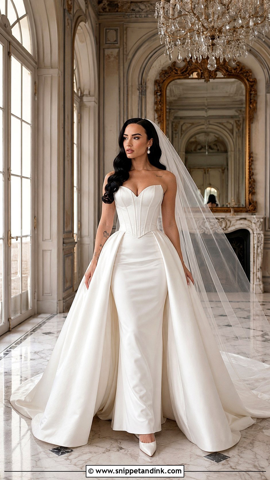 Demi Lovato Detachable Overskirt Wedding Dress - Snippet and Ink - 20 Demi Lovato Wedding Dress Ideas