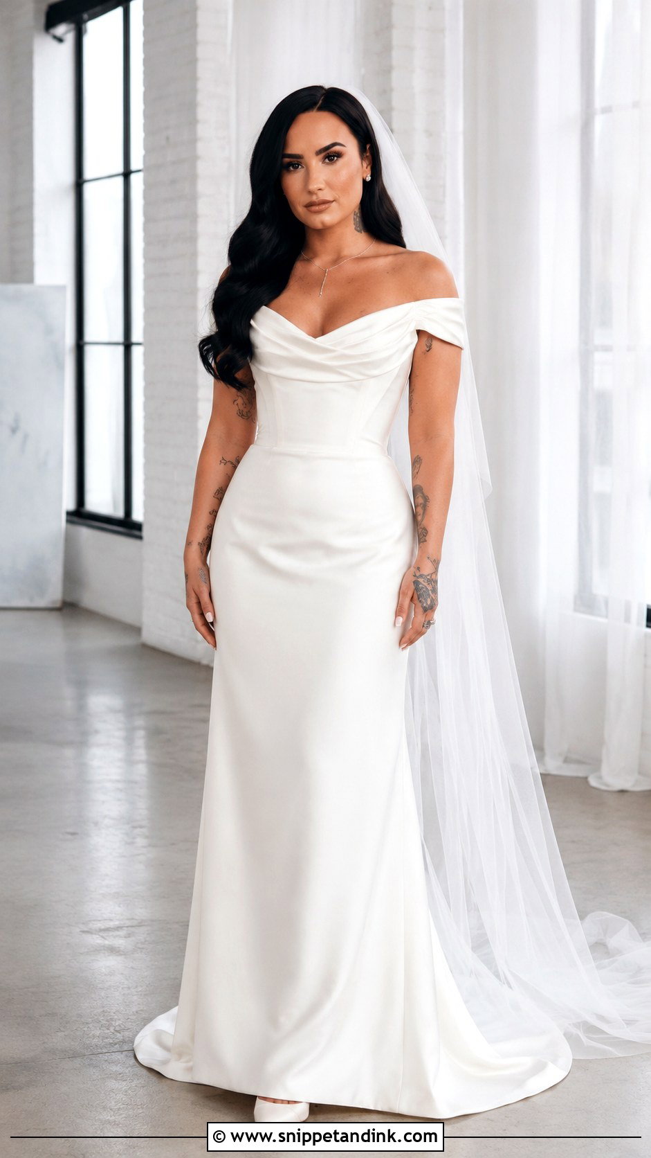 Demi Lovato Minimalist Wedding Dress - Snippet and Ink - 20 Demi Lovato Wedding Dress Ideas
