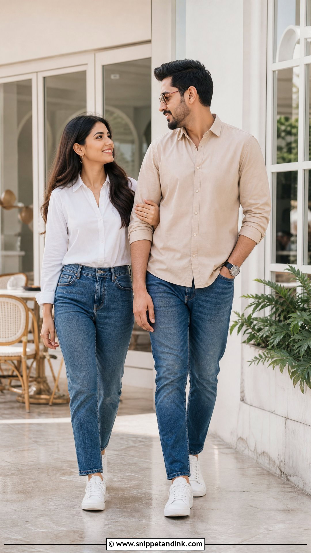 Denim And White Shirt Pre Wedding Outfit - Snippet and Ink - 20 Pre Wedding Western Outfits