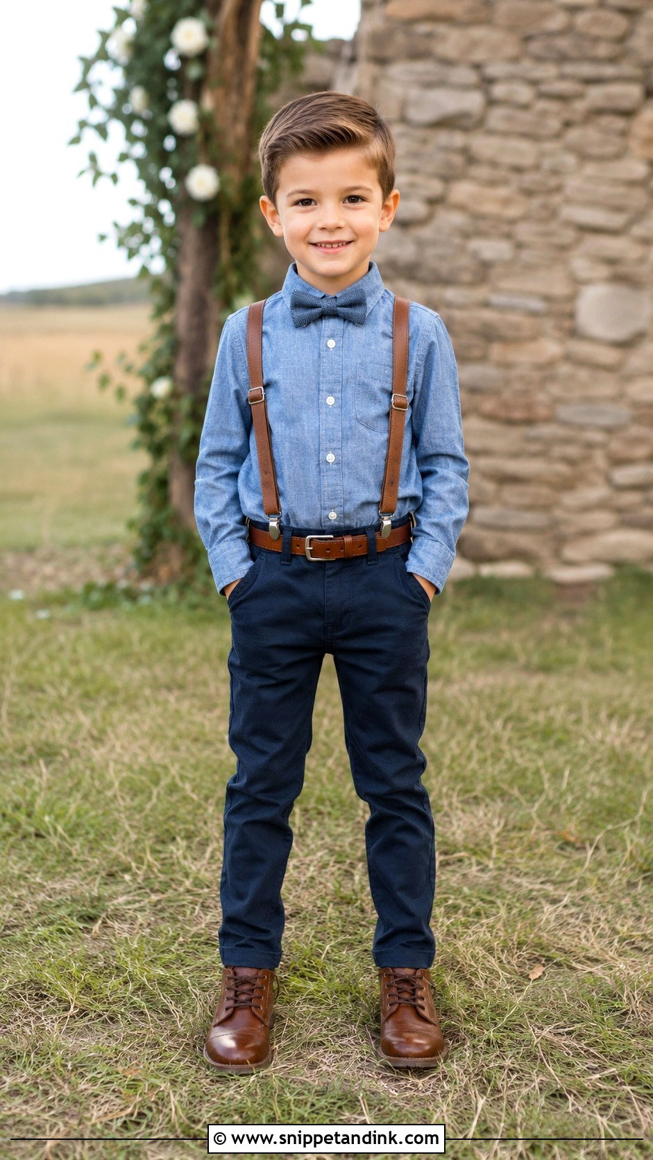 Denim Blue Ring Bearer Outfit - Snippet and Ink - 20 Blue Ring Bearer Outfit Ideas