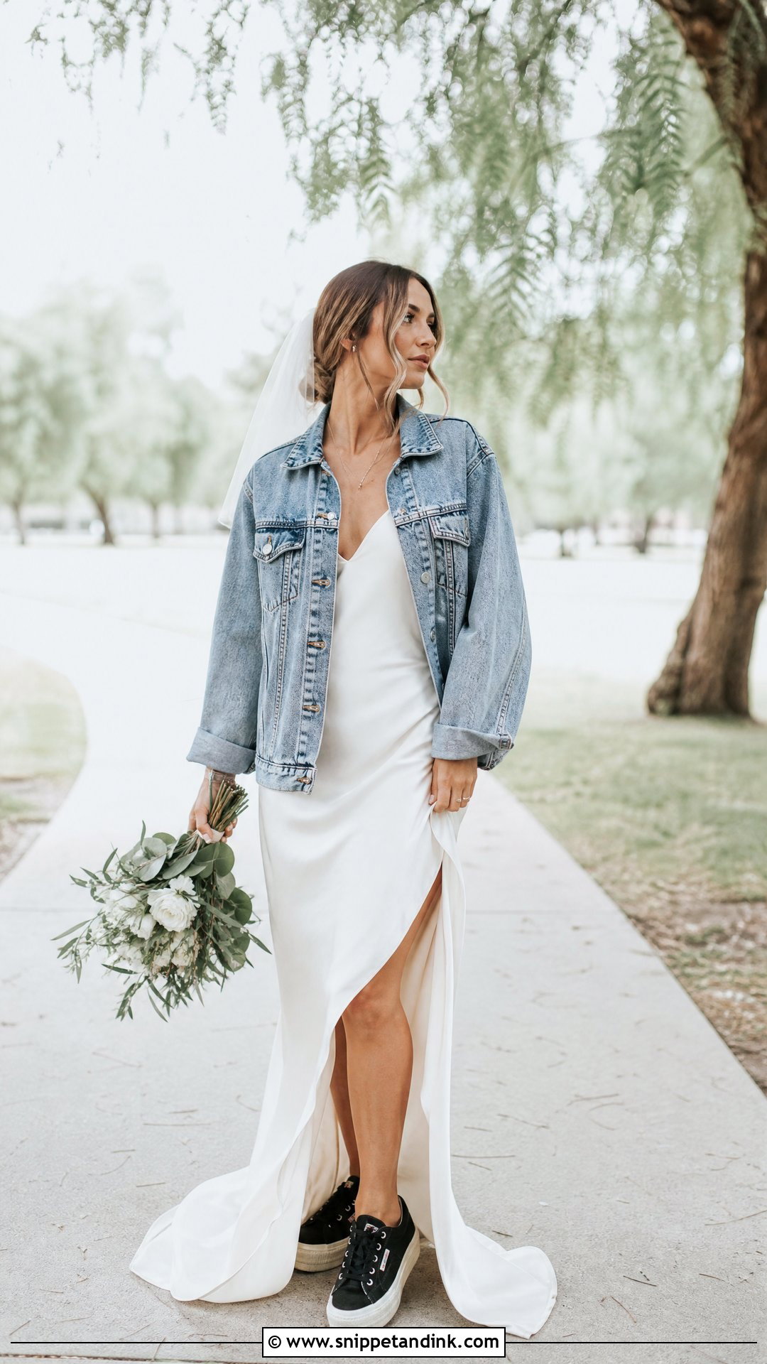 Denim Jacket Grunge Wedding Dress - Snippet and Ink - 25 Grunge Wedding Dress Ideas