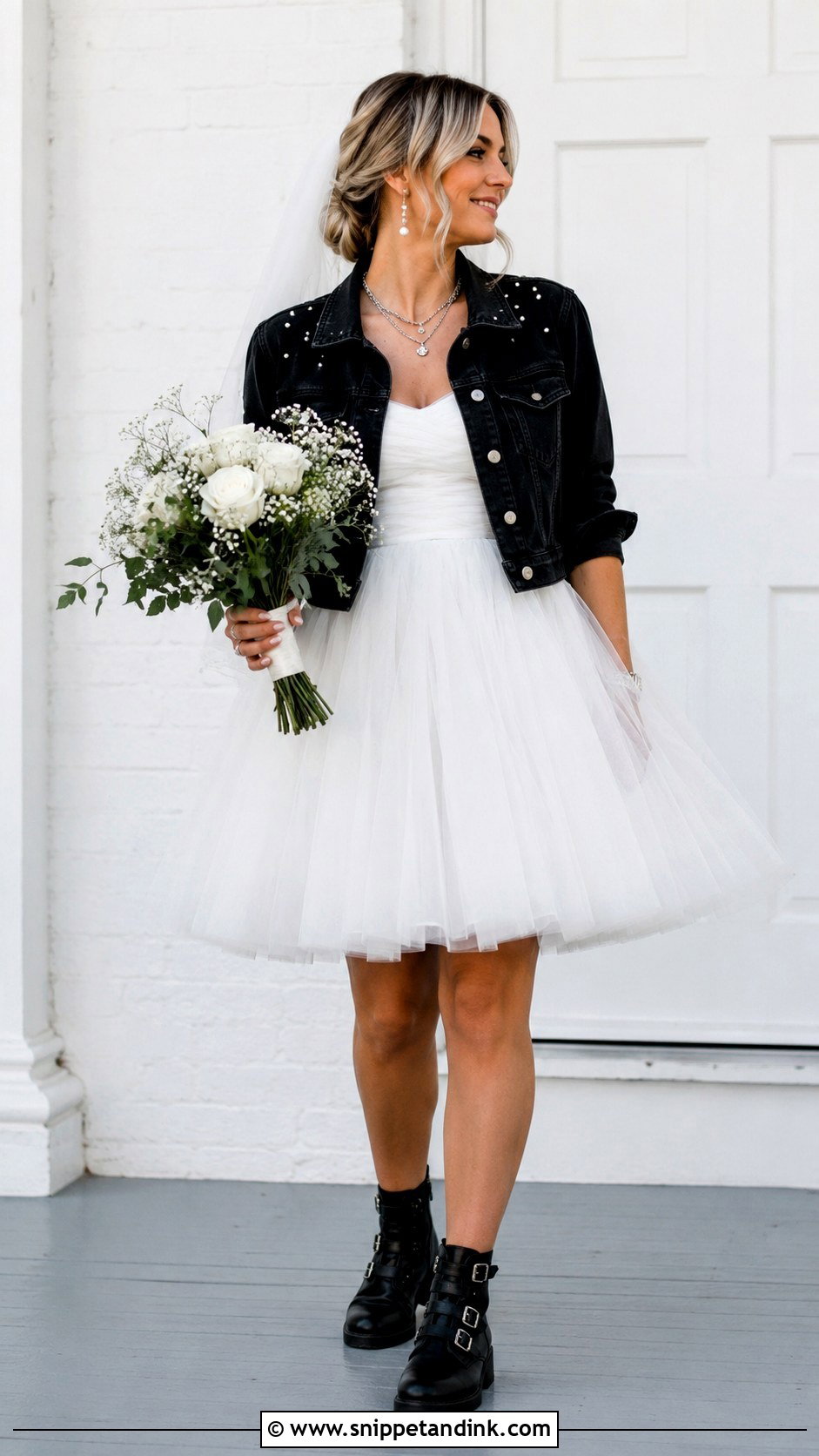 Denim Punk Wedding Dress - Snippet and Ink - 25 Punk Wedding Dress Ideas