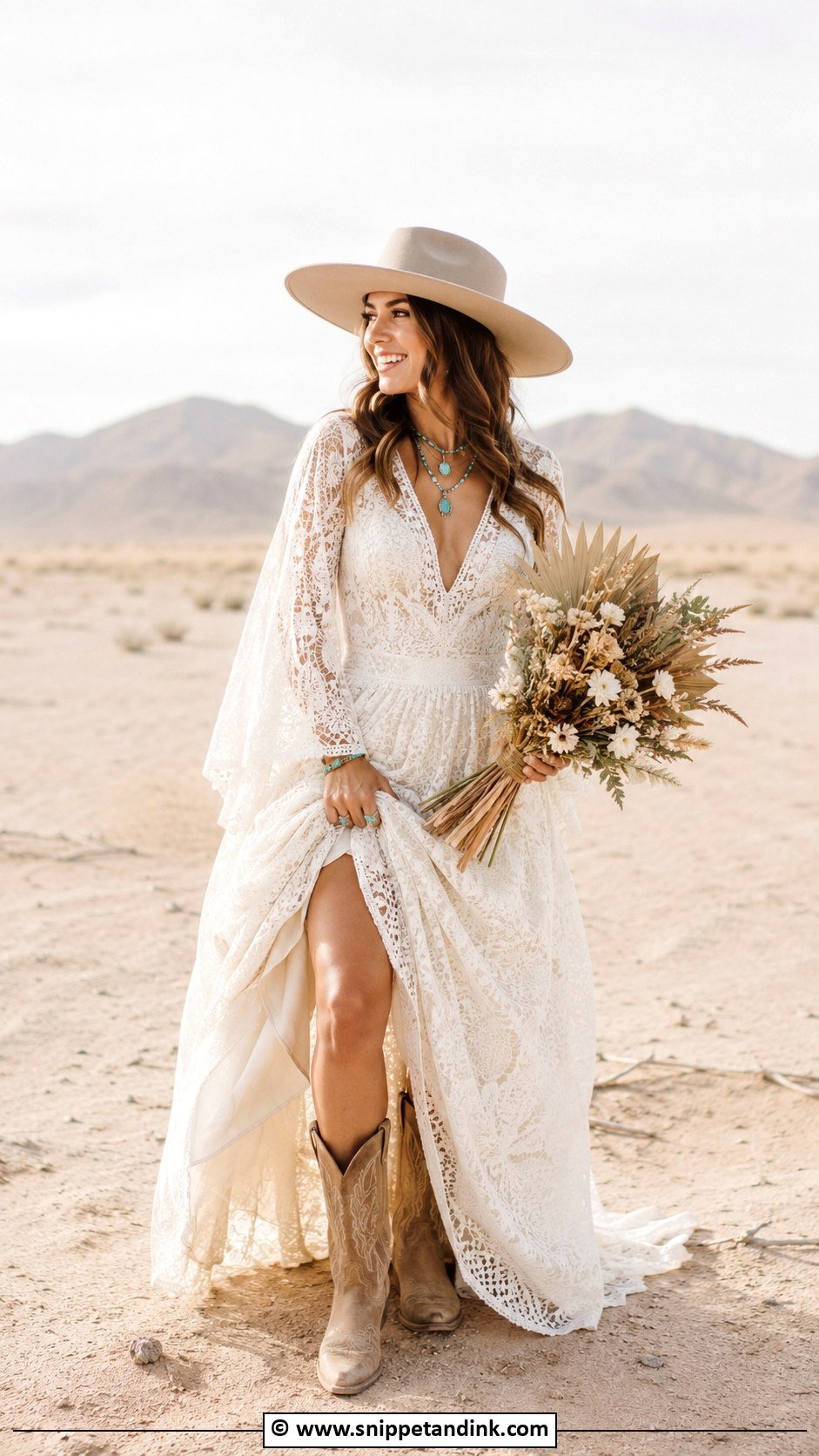 Desert Cowgirl Wedding Dress - Snippet and Ink - 30 Cowgirl Wedding Dress Ideas