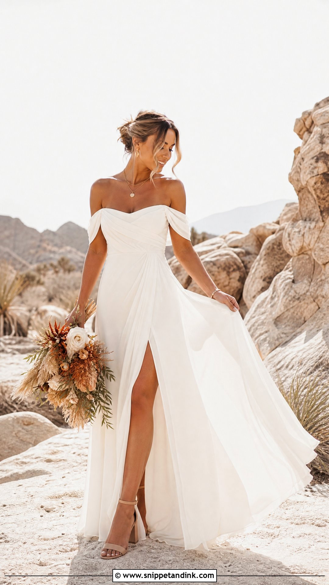 Desert Elopement Dress - Snippet and Ink - 25 Elopement Outfit Ideas