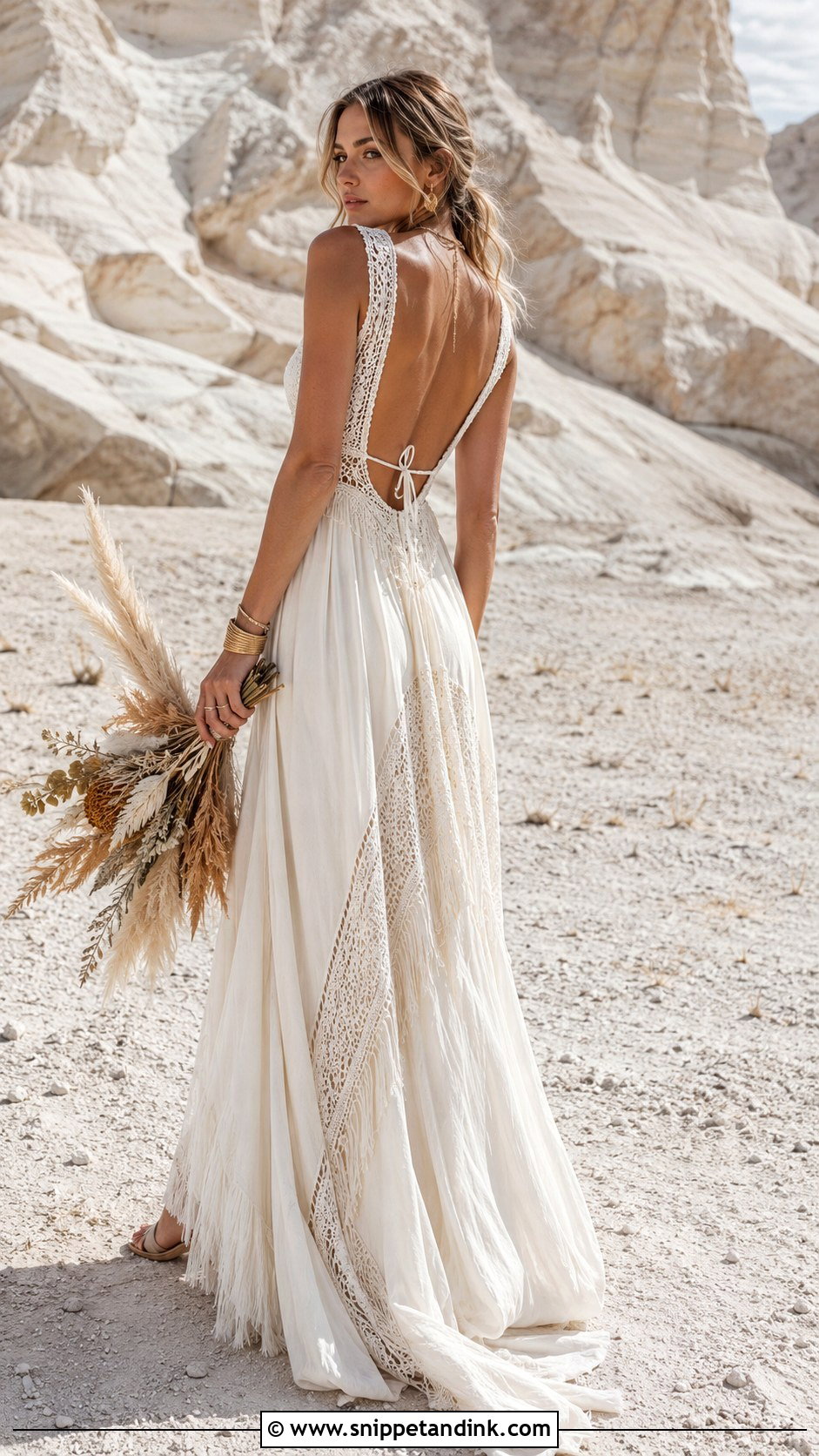 Desert Hippie Wedding Dress - Snippet and Ink - 30 Hippie Wedding Dress Ideas