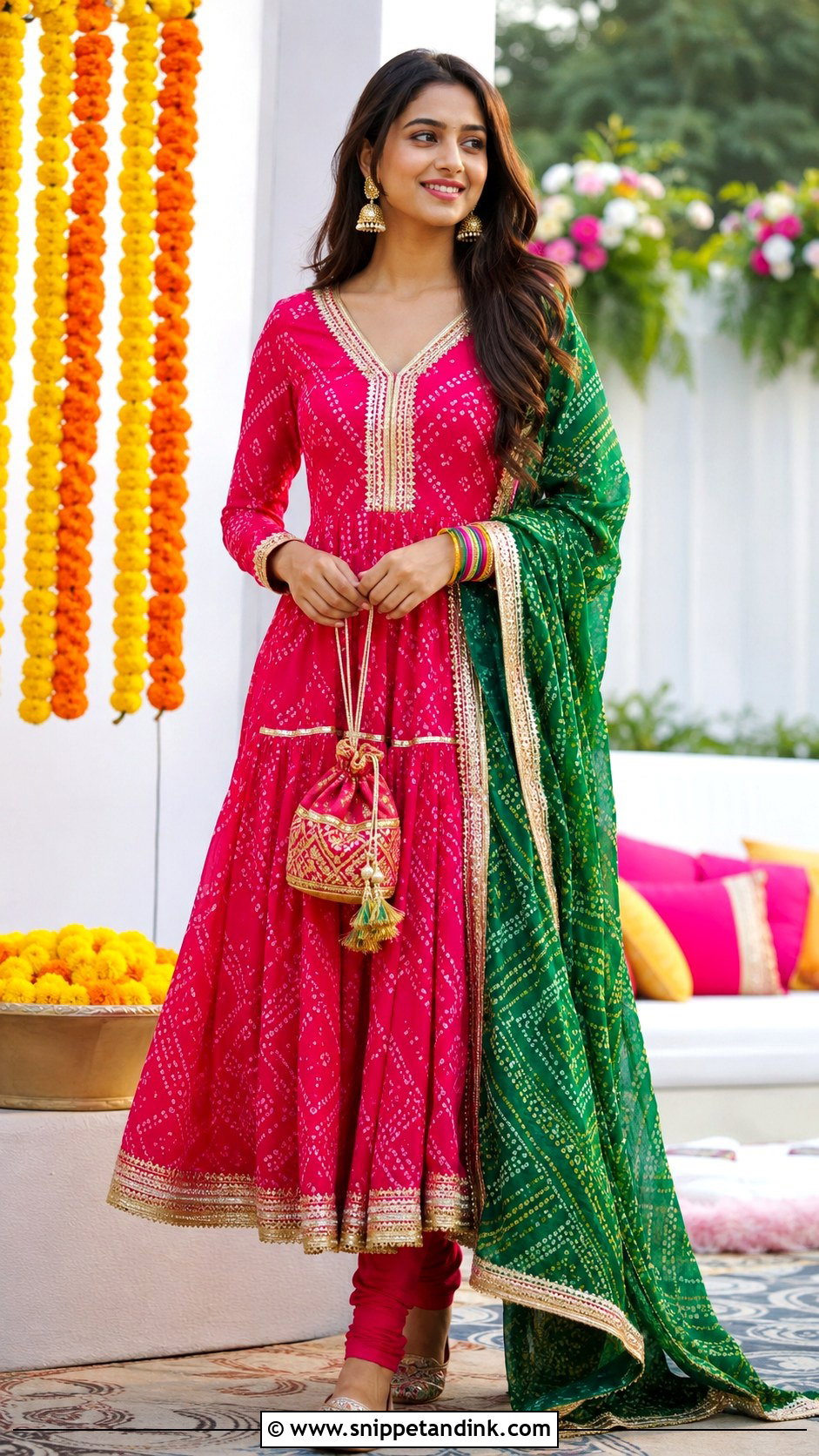 Designer Bandhani Suit for Indian Wedding - Snippet and Ink - 20 Designer Suits for Women Indian Wedding