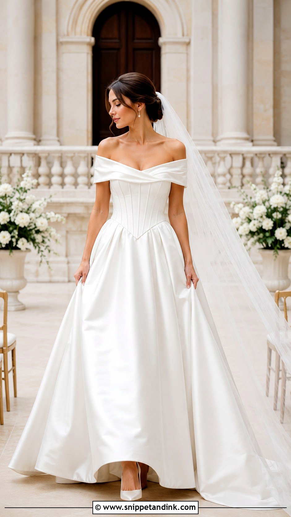 Designer Basque Waist Wedding Dress - Snippet and Ink - 25 Designer Wedding Gowns