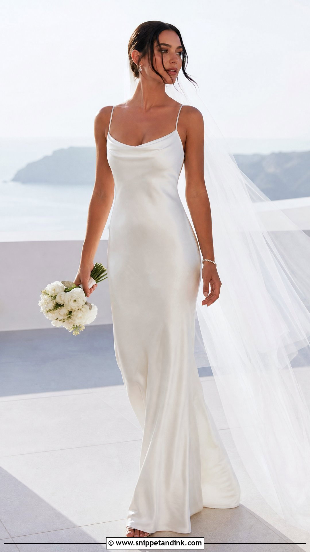 Designer Bias Cut Slip Bridal Gown - Snippet and Ink - 25 Designer Bridal Gowns