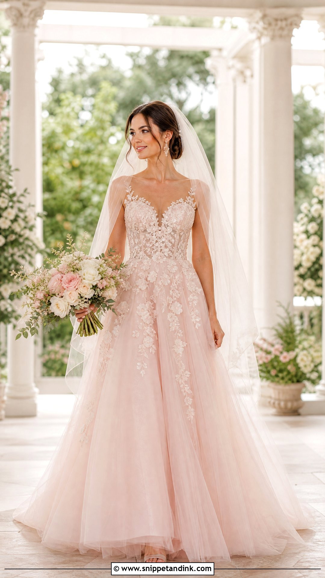 Designer Blush Bridal Gown - Snippet and Ink - 25 Designer Bridal Gowns