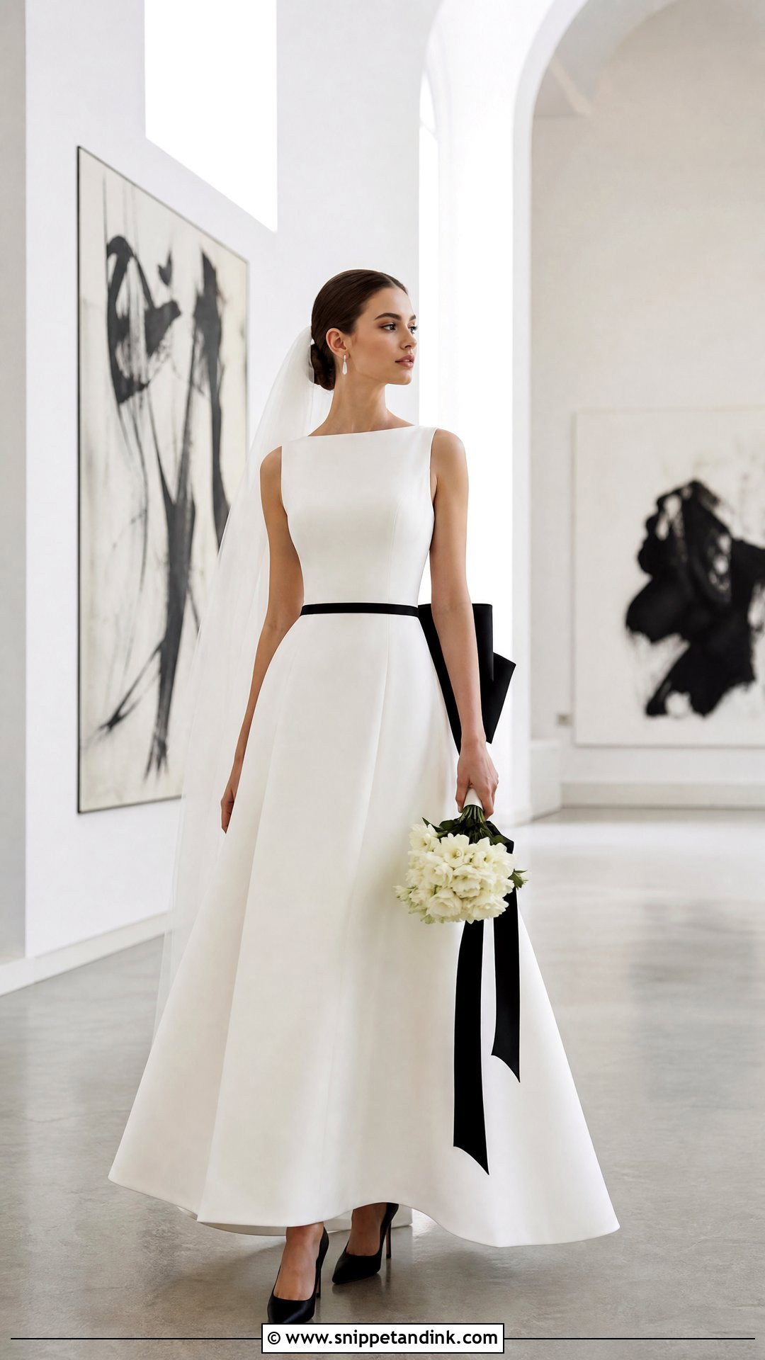 Designer Bridal Gown With Black Accents - Snippet and Ink - 25 Designer Bridal Gowns