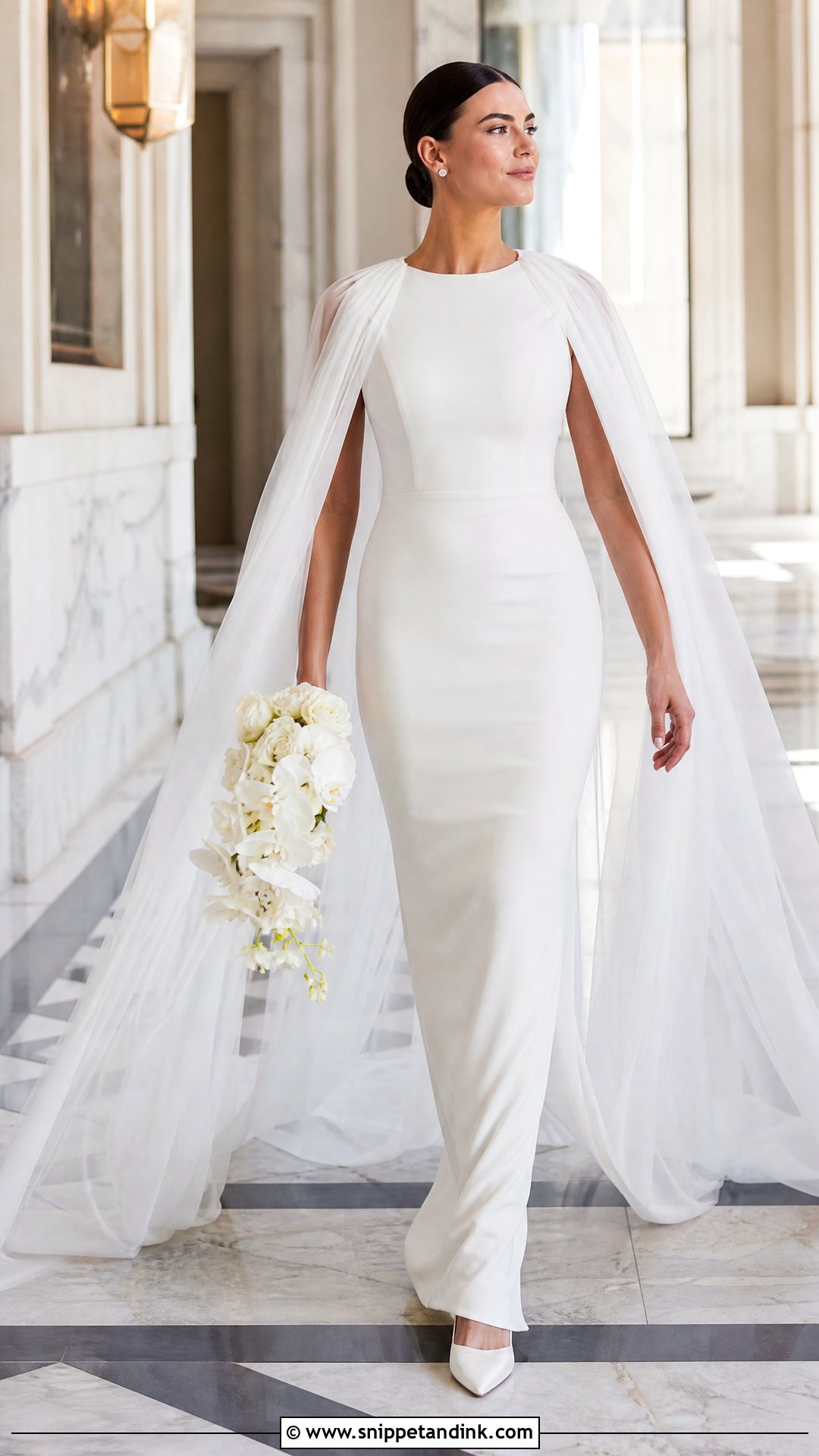 Designer Bridal Gown With Cape - Snippet and Ink - 25 Designer Bridal Gowns