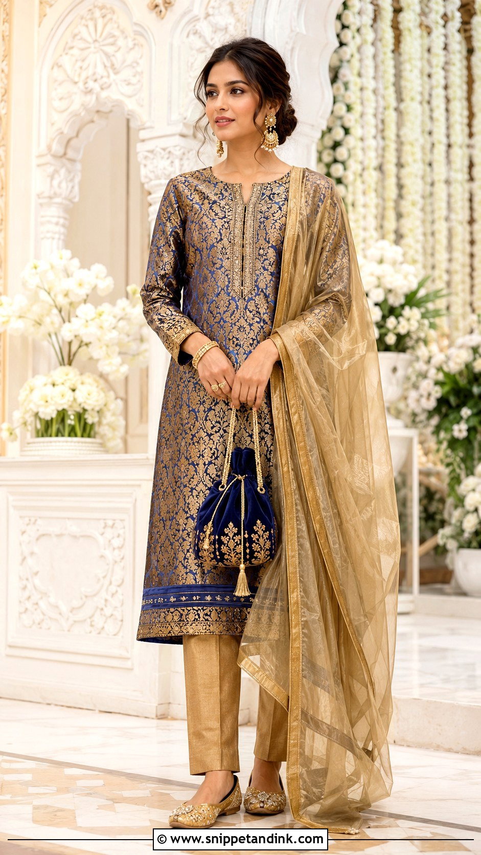 Designer Brocade Suit for Indian Wedding - Snippet and Ink - 20 Designer Suits for Women Indian Wedding