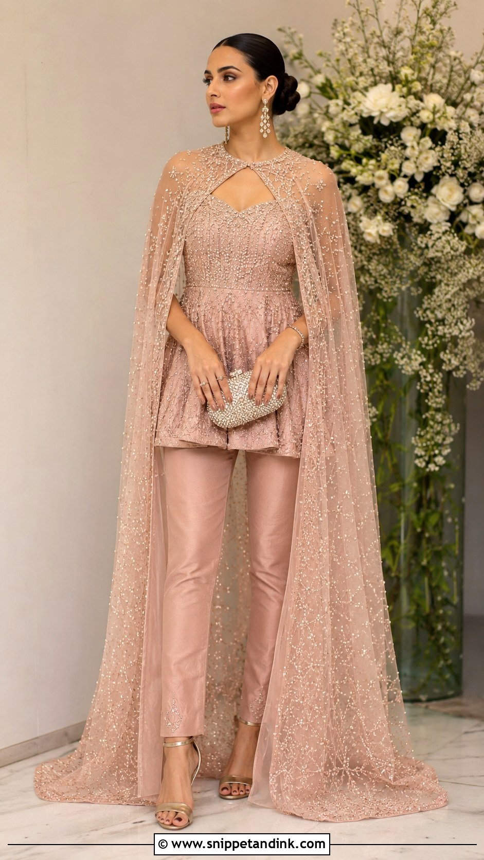 Designer Cape Suit for Indian Wedding - Snippet and Ink - 20 Designer Suits for Women Indian Wedding