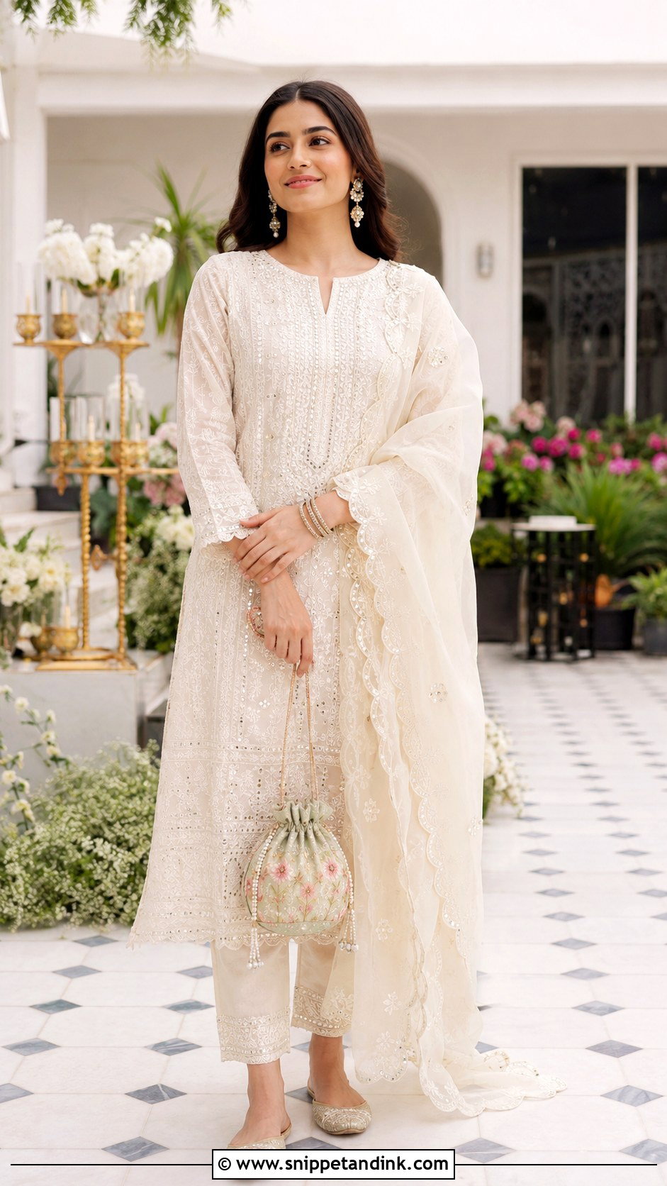 Designer Chikankari Suit for Indian Wedding - Snippet and Ink - 20 Designer Suits for Women Indian Wedding