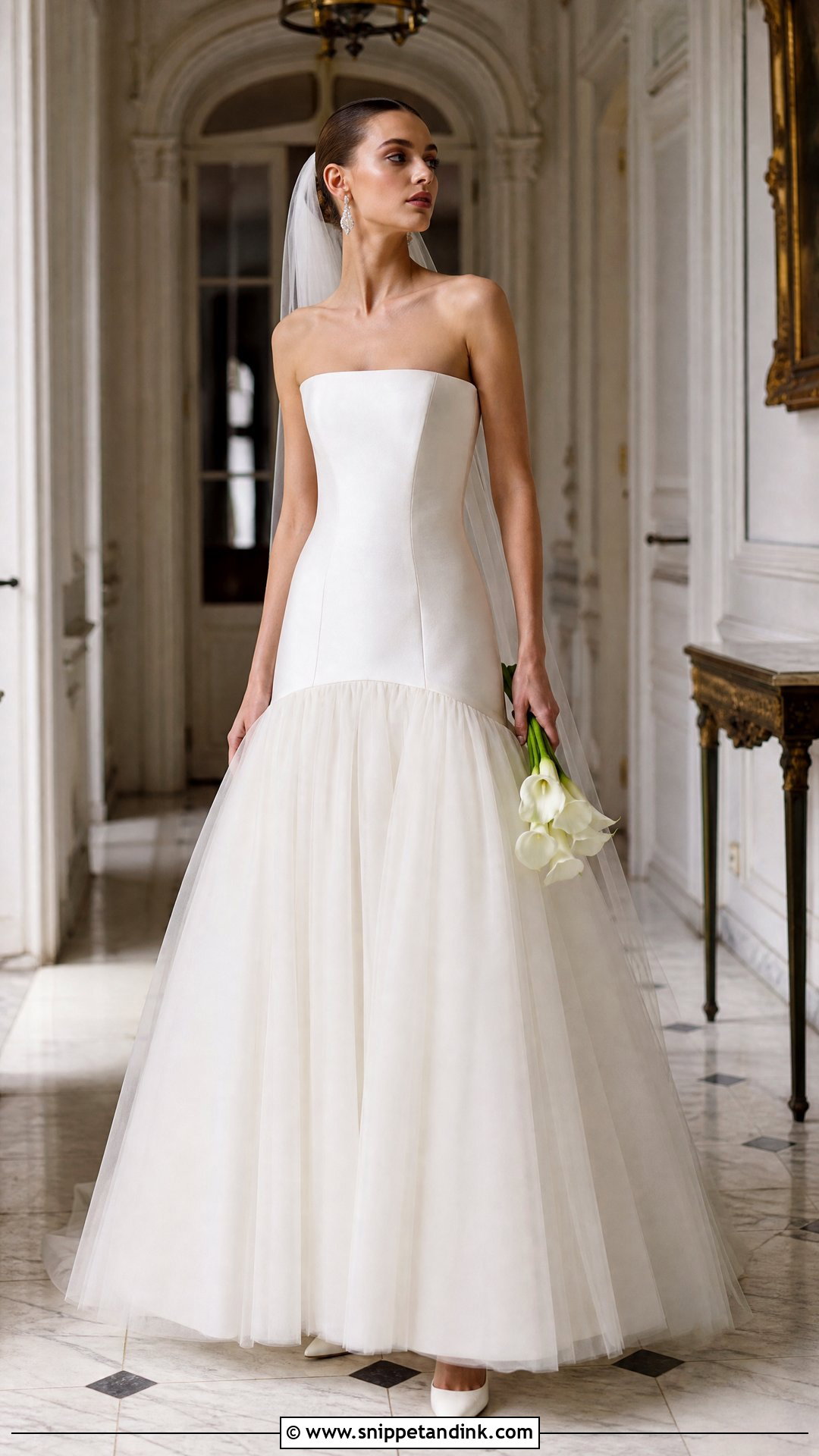 Designer Drop Waist Bridal Gown - Snippet and Ink - 25 Designer Bridal Gowns