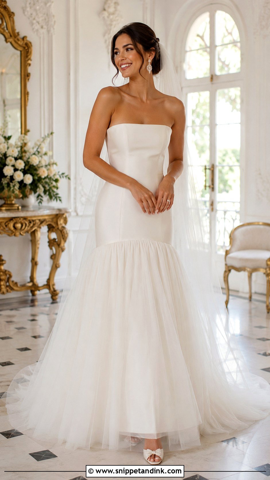 Designer Drop Waist Wedding Dress - Snippet and Ink - 25 Designer Wedding Gowns