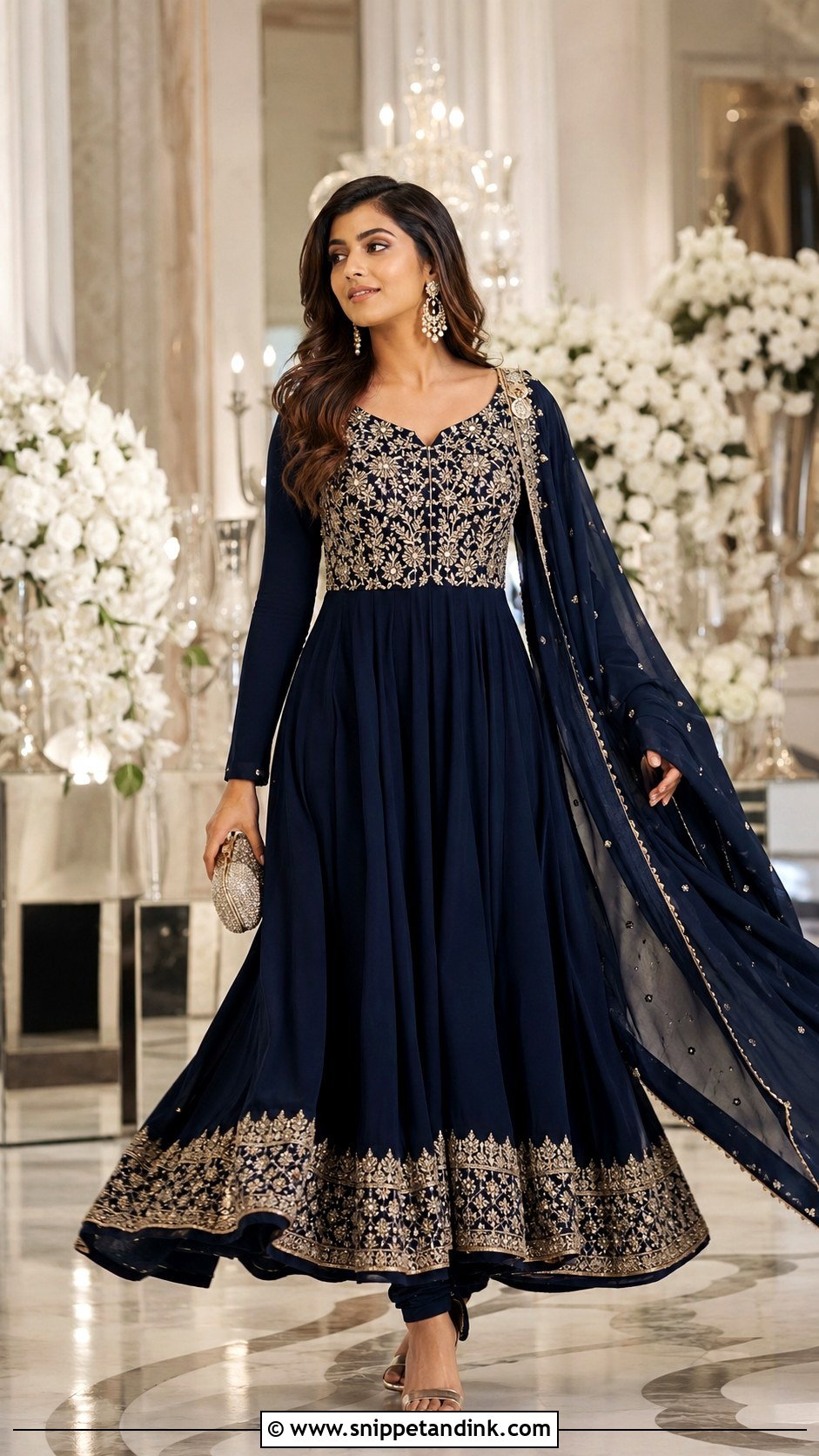 Designer Floor Length Suit for Indian Wedding - Snippet and Ink - 20 Designer Suits for Women Indian Wedding