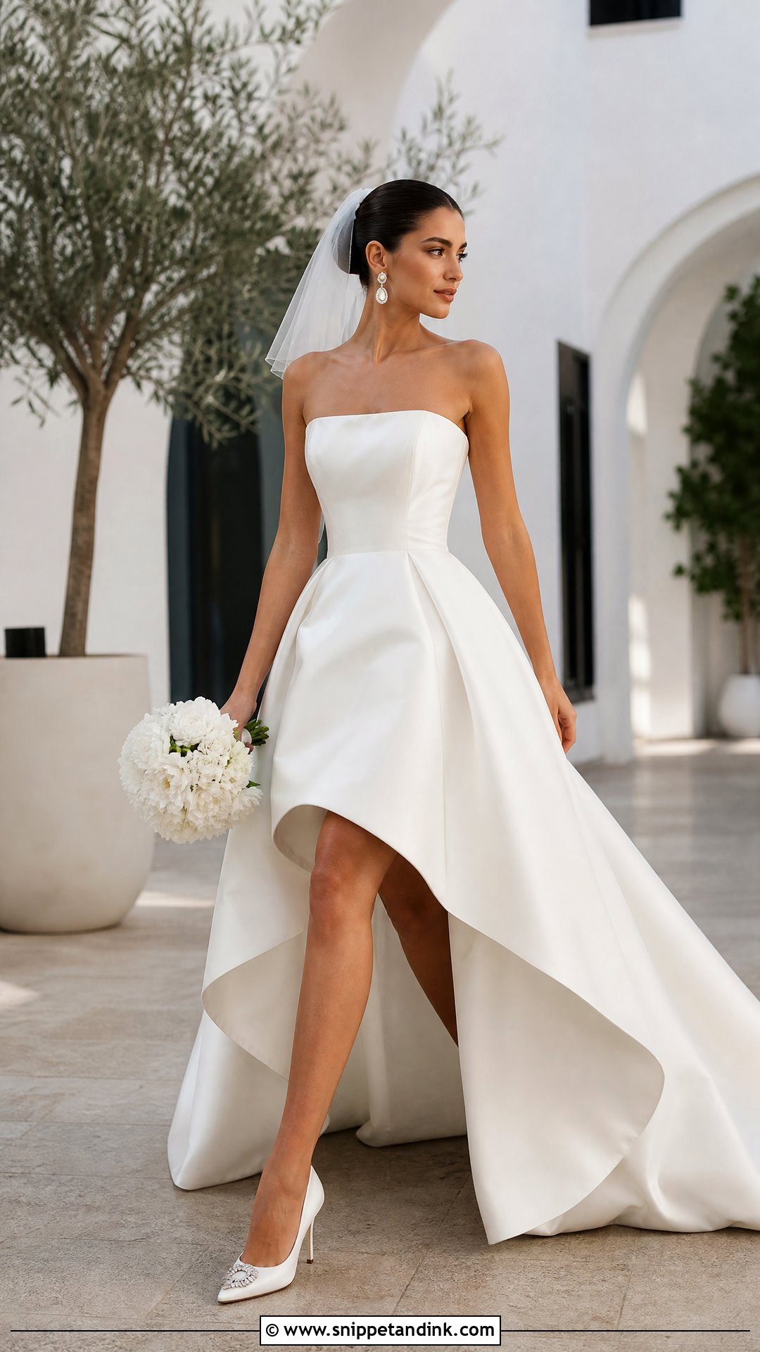 Designer High Low Bridal Gown - Snippet and Ink - 25 Designer Bridal Gowns