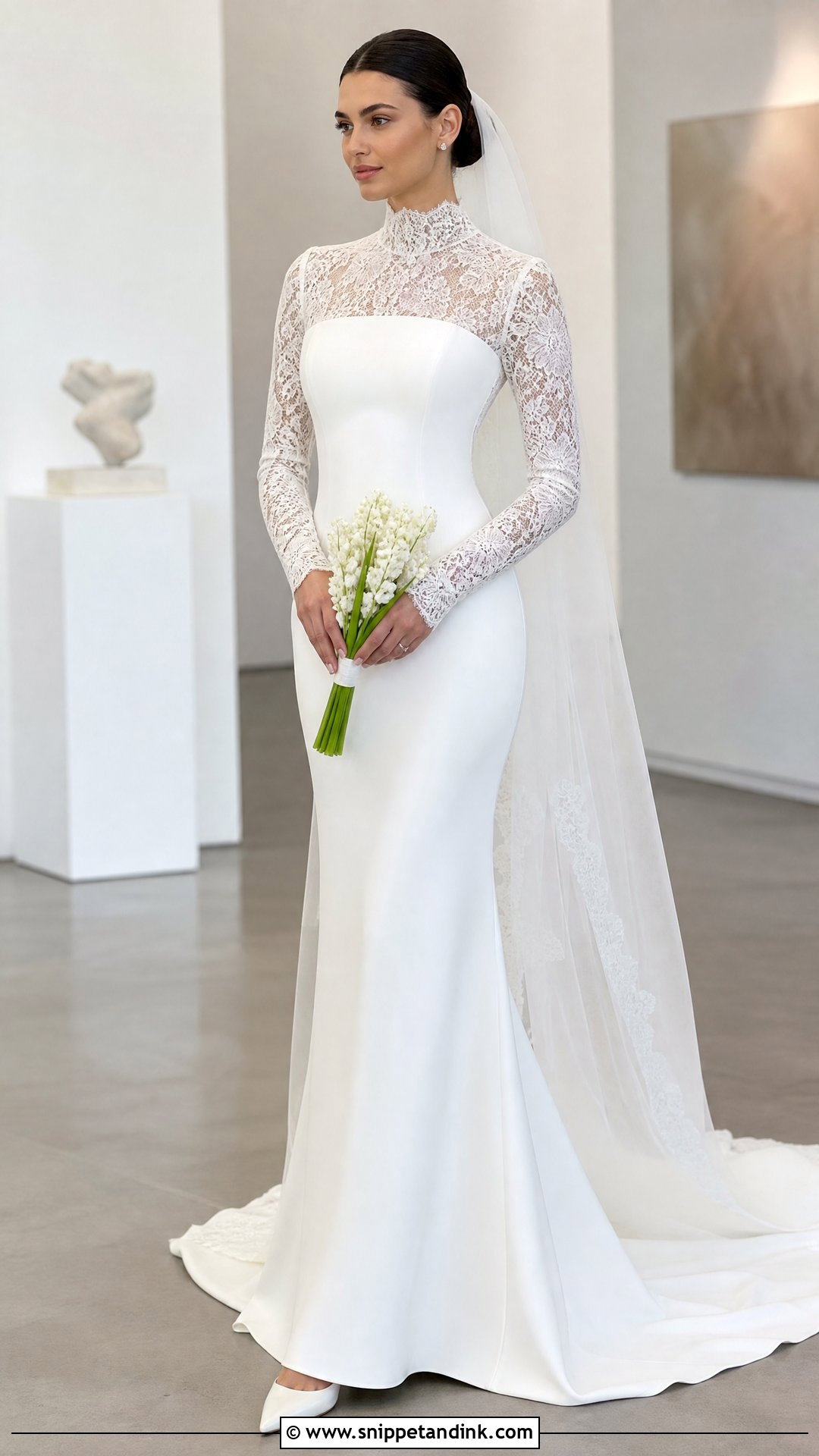 Designer High Neck Bridal Gown - Snippet and Ink - 25 Designer Bridal Gowns