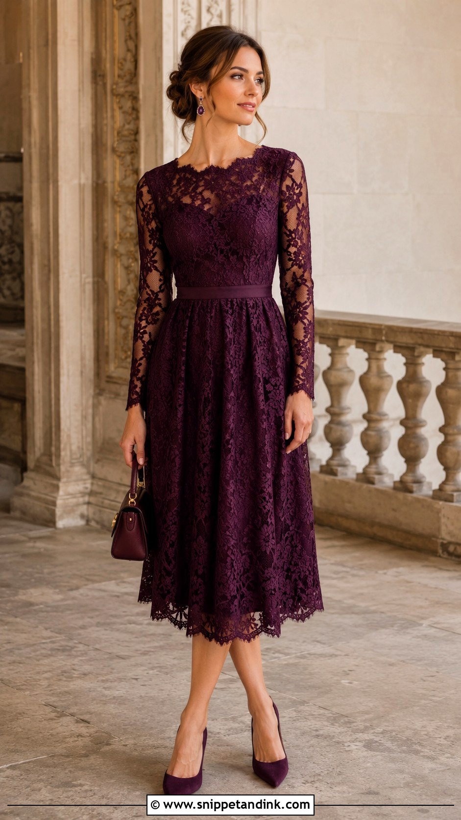 Designer Lace Midi Dress - Snippet and Ink - 20 Designer Dress for Wedding Ideas
