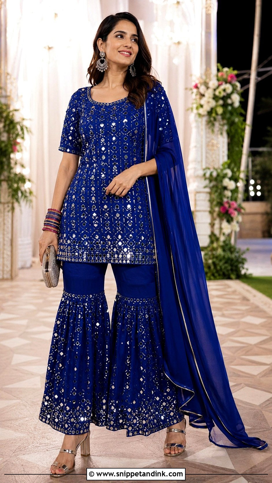 Designer Mirror Work Suit for Indian Wedding - Snippet and Ink - 20 Designer Suits for Women Indian Wedding