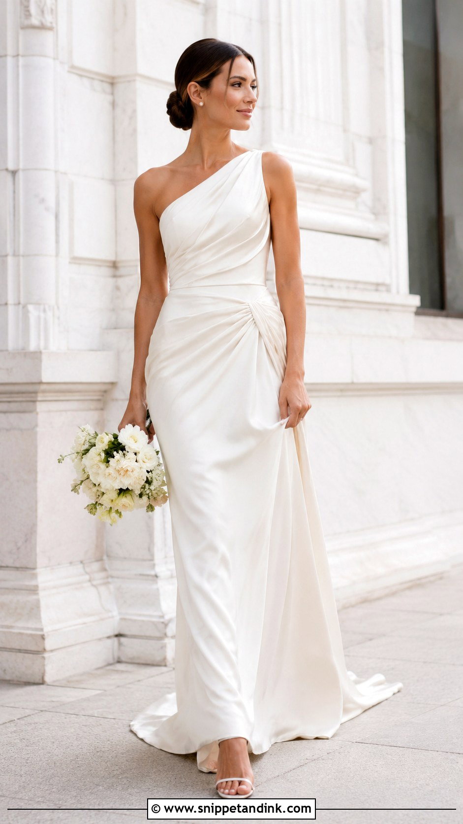 Designer One Shoulder Wedding Dress - Snippet and Ink - 25 Designer Wedding Gowns