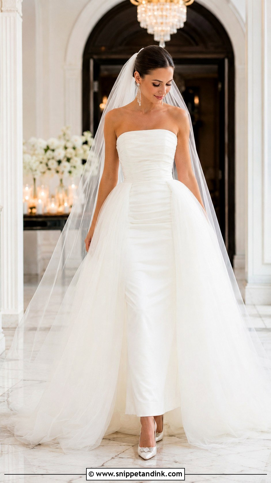 Designer Overskirt Wedding Dress - Snippet and Ink - 25 Designer Wedding Gowns