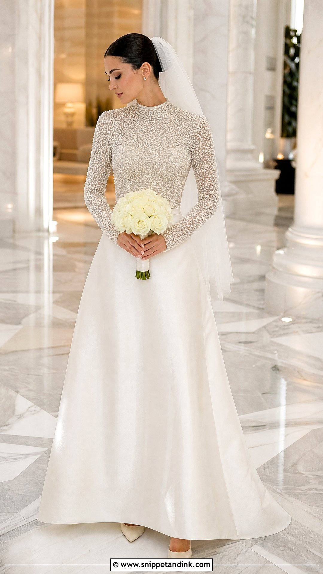 Designer Pearl Beaded Bridal Gown - Snippet and Ink - 25 Designer Bridal Gowns