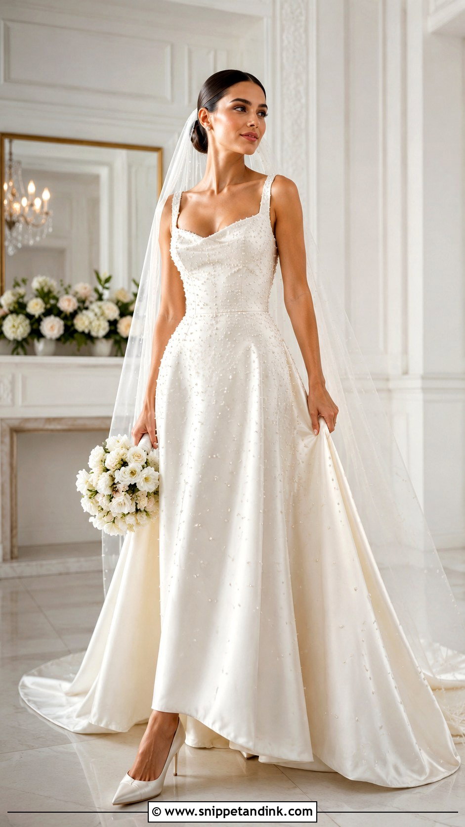 Designer Pearl Wedding Gown - Snippet and Ink - 25 Designer Wedding Gowns