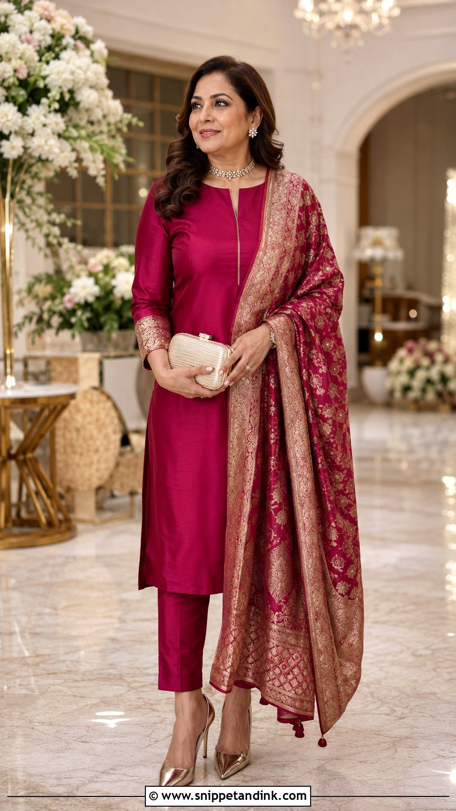 Designer Silk Straight Suit for Indian Wedding - Snippet and Ink - 20 Designer Suits for Women Indian Wedding