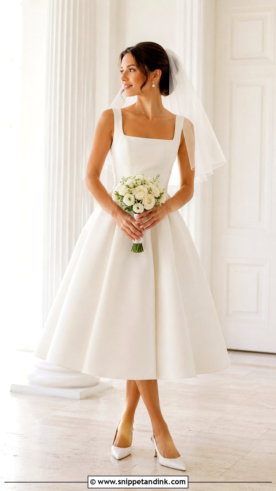 Designer Tea Length Wedding Dress - Snippet and Ink - 25 Designer Wedding Gowns