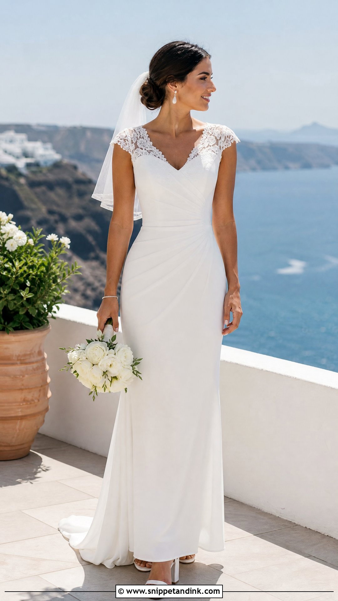 Destination Cap Sleeve Wedding Dress - Snippet and Ink - 20 Wedding Dresses Cap Sleeves