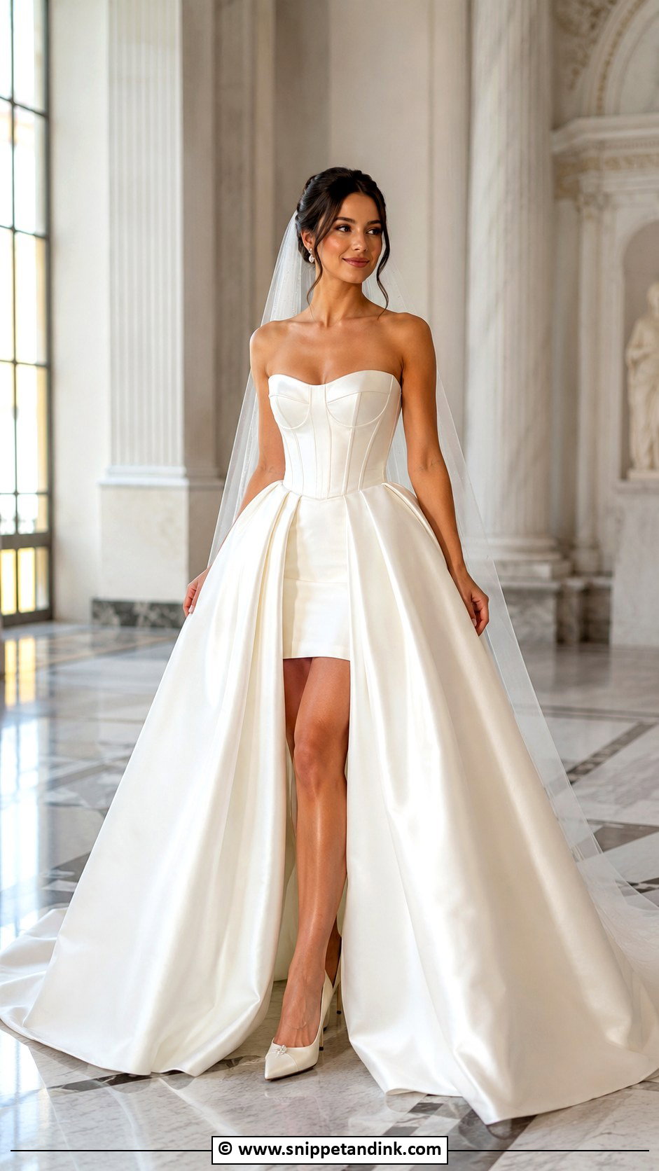 Detachable Ball Gown Skirt Wedding Dress - Snippet and Ink - 30 Detachable Wedding Dress Ideas