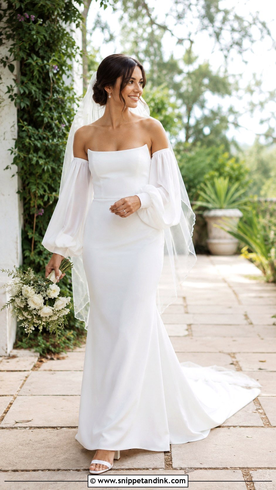 Detachable Bishop Sleeves Wedding Dress - Snippet and Ink - 25 Detachable Sleeves Wedding Dress