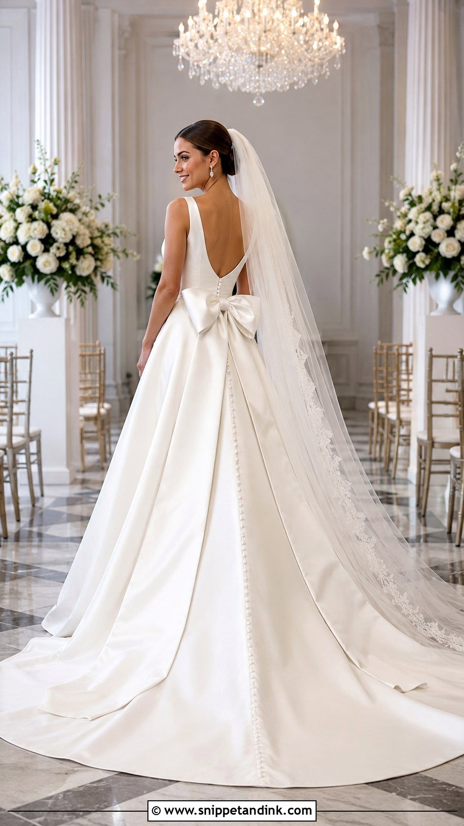 Detachable Bow Back Wedding Dress - Snippet and Ink - 20 Bow Back Wedding Dress Ideas