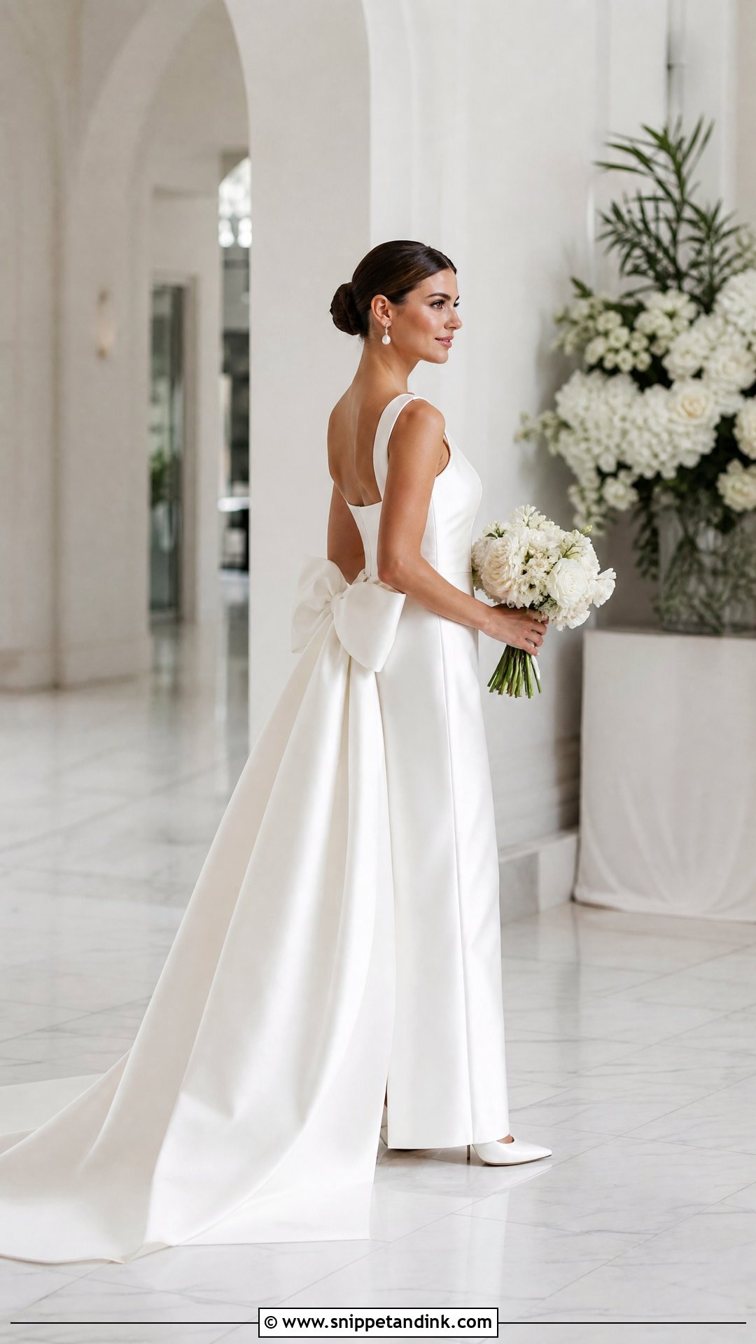 Detachable Bow Train Wedding Dress - Snippet and Ink - 20 Transforming Wedding Dress Ideas