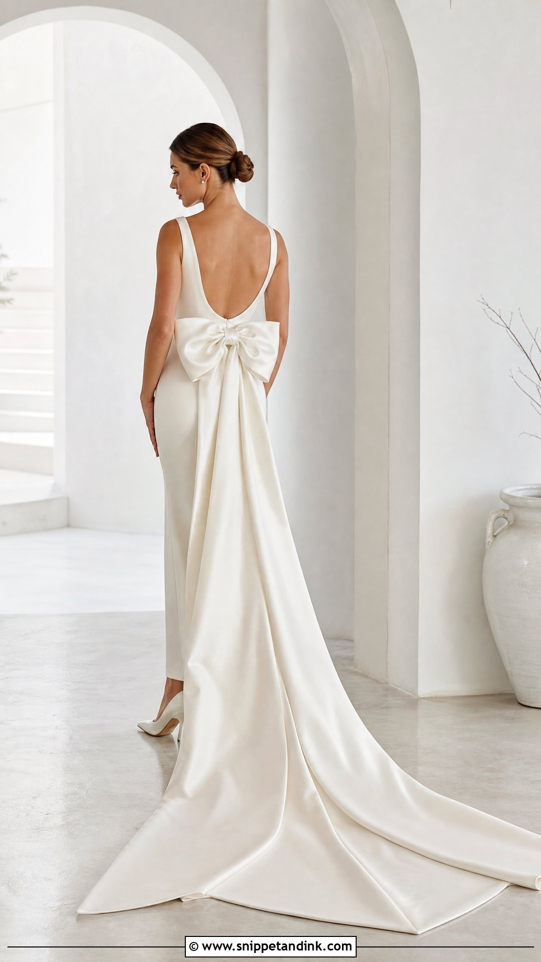 Detachable Bow Train Wedding Dress - Snippet and Ink - 25 Dress Train Ideas