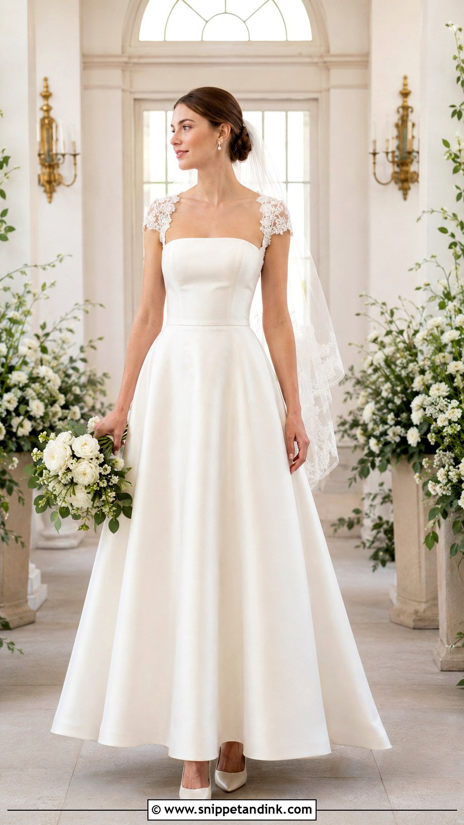 Detachable Cap Sleeve Wedding Dress - Snippet and Ink - 20 Capped Sleeve Wedding Dress Ideas
