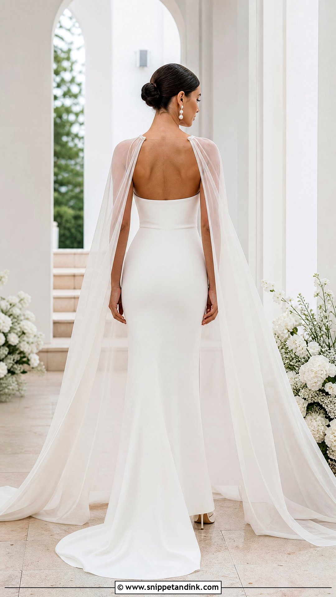Detachable Cape Back Wedding Dress - Snippet and Ink - 25 Wedding Dress Back Ideas