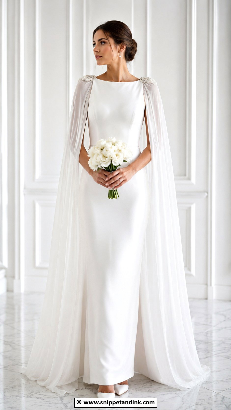 Detachable Cape Wedding Dress - Snippet and Ink - 30 Detachable Wedding Dress Ideas