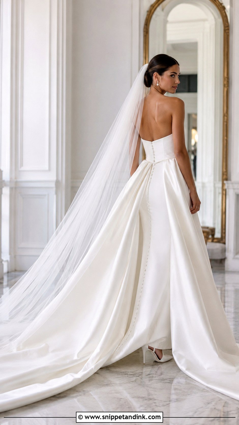 Detachable Cathedral Train Wedding Dress - Snippet and Ink - 20 Cathedral Train Wedding Dress Ideas
