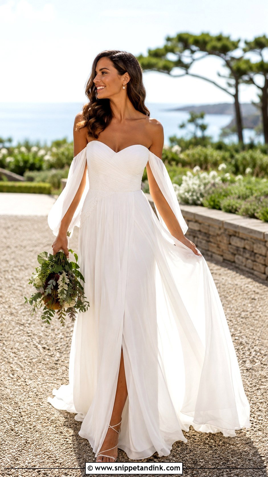 Detachable Chiffon Sleeves Wedding Dress - Snippet and Ink - 25 Detachable Sleeves Wedding Dress