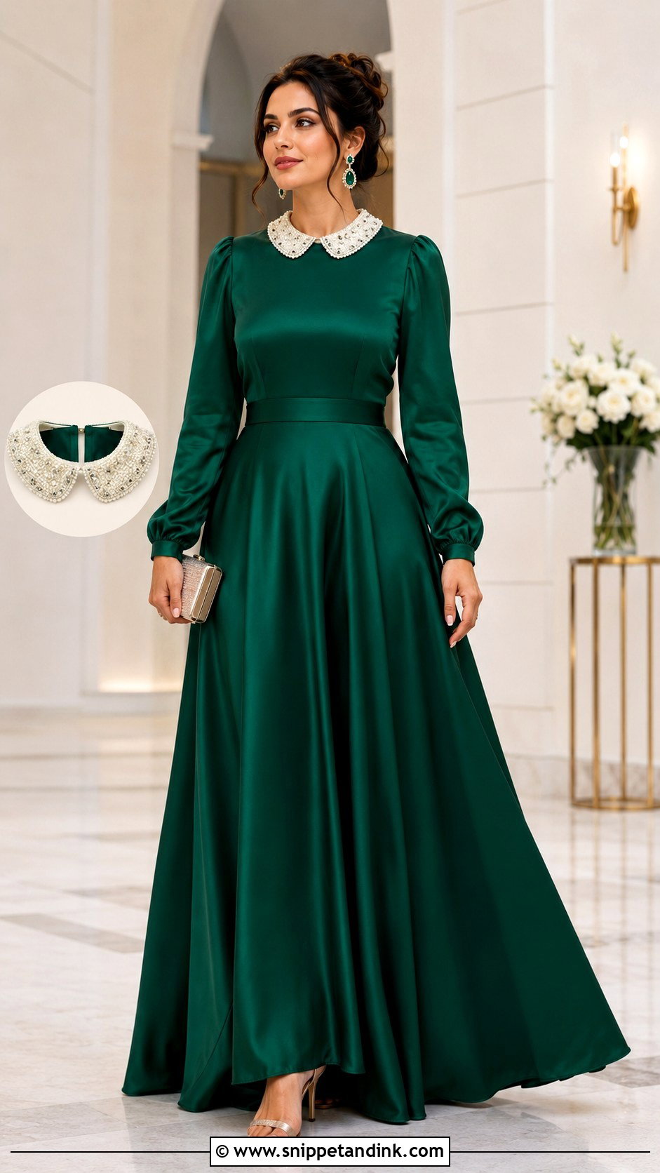 Detachable Collar Gown - Snippet and Ink - 20 Collar Gown Design Ideas