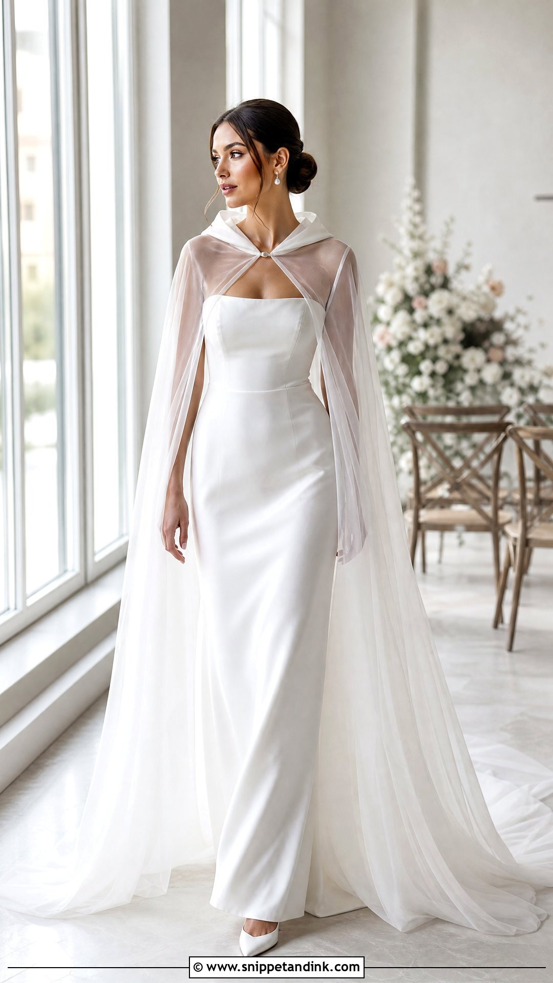 Detachable Hooded Cape Wedding Dress - Snippet and Ink - 20 Hooded Wedding Dress Ideas